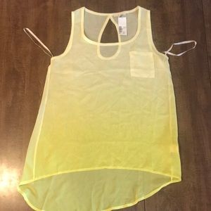 Ombré yellow tank top